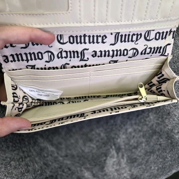 Juicy Couture Black Wallet With Gold Lettering Spellout - Picture 3 of 6